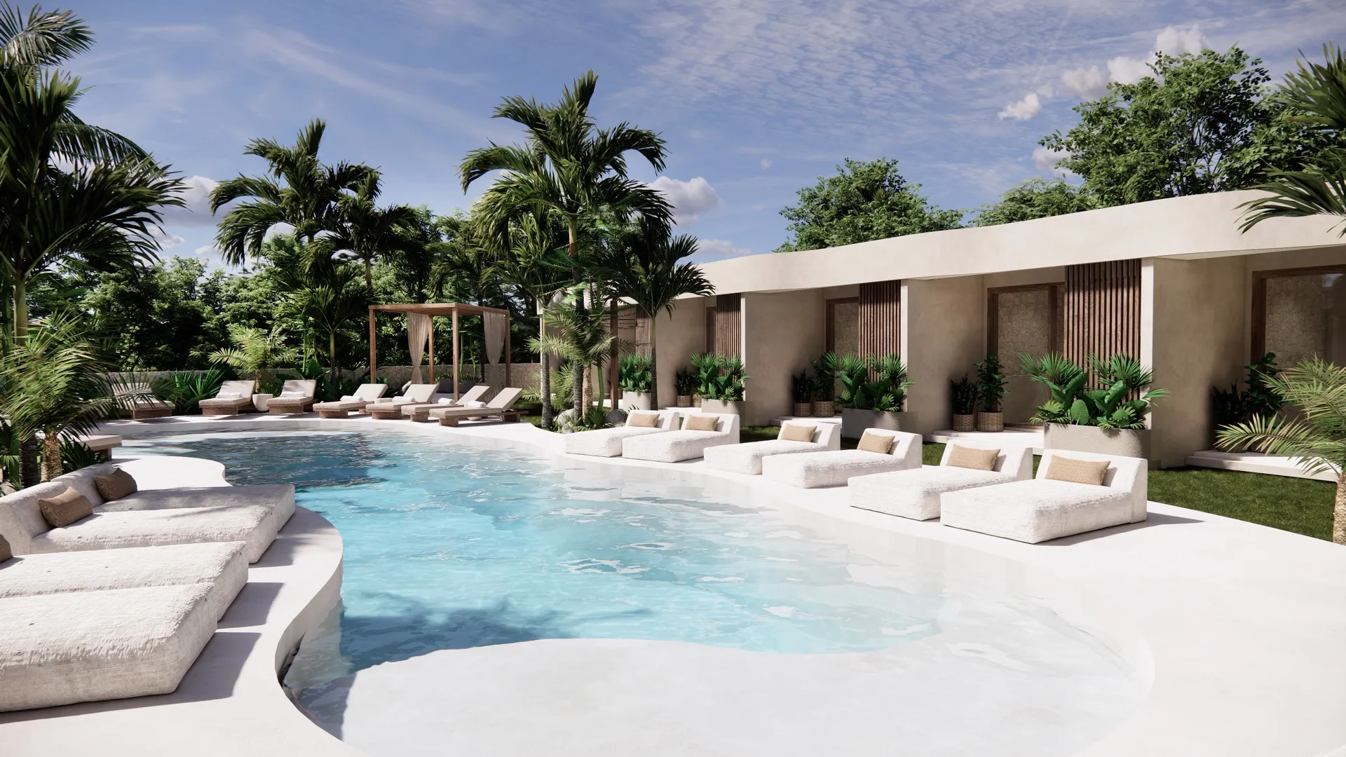 Pool area aerial